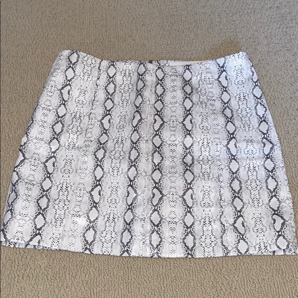 Leather snake skirt